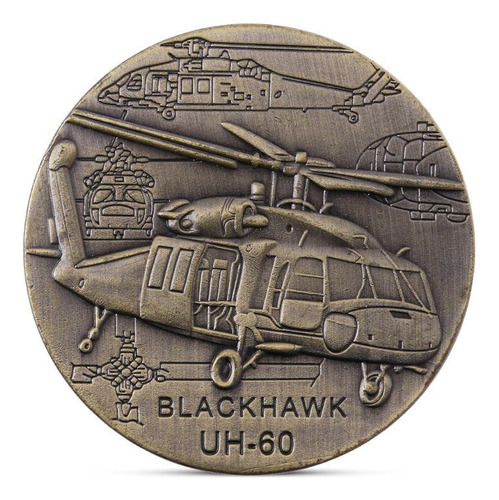 Moeda Comemorativa Exército Eua Helicóptero Blackhawk Uh-60