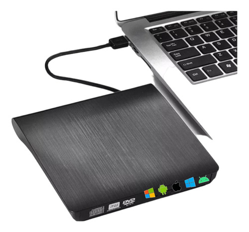 Grabador Dvd Externo Lector Usb Cd Reproductor Windows Mac 