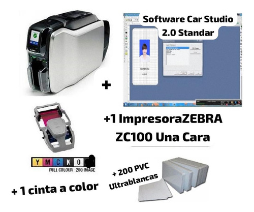 Impresora De Carnet Pvc  Zebra Zc100 Nueva
