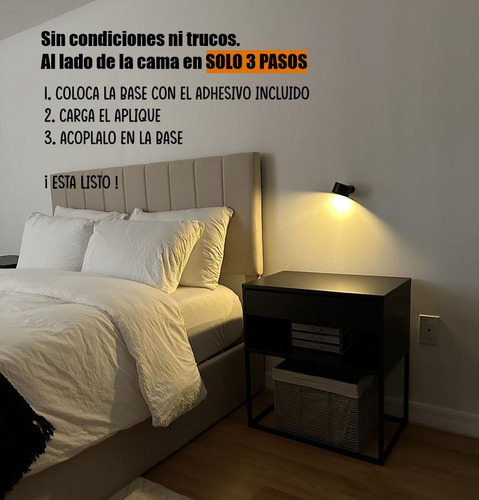 Imagen 4 de 10 de Lampara De Pared Inalámbrica. ¡ No Mas Cables !