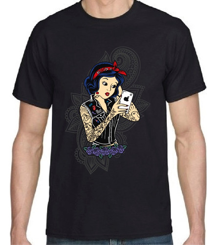 Polera Blancanieves Rockera iPhone Rock Hombre Mujer Algodón