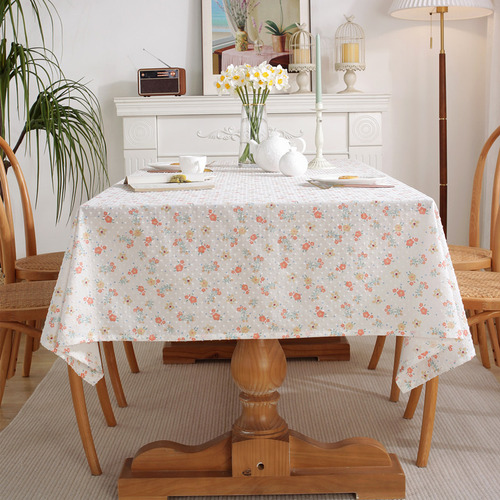 Mantel Clásico De Tela Estampada Con Hojas