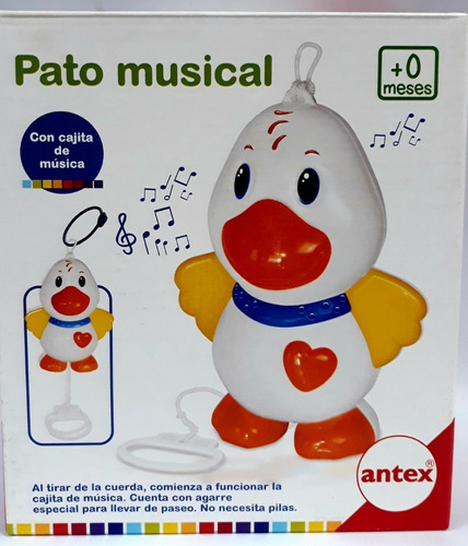 Cunero Musical Pato Con Musica Ideal Para Bebes, Con Agarre