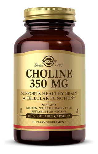 Solgar Choline Colina 350mg X 100 Cáps