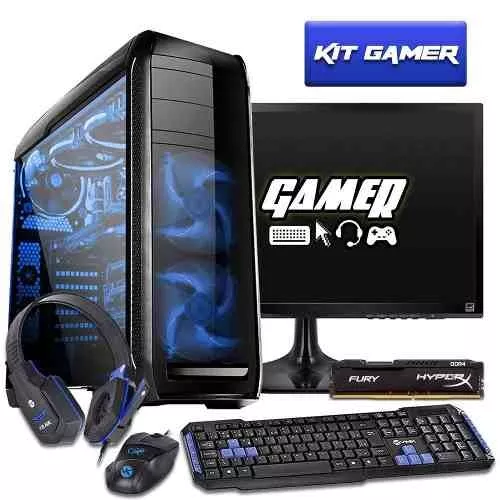 Pc Gamer Completo I3 Bluecase, Gt 1030 C/ Leds Frete Gratis
