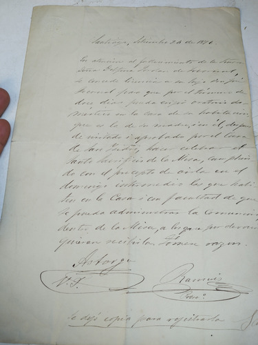 Documentos Antiguo 1876 M (Usado)