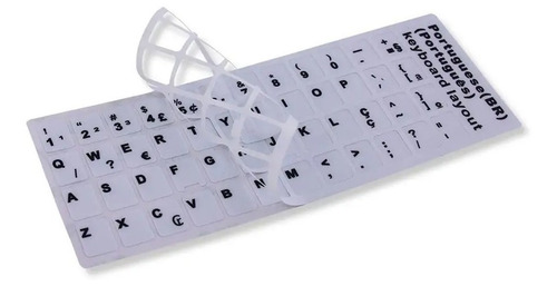 Adesivo Para Teclado De Notebook Português Abnt2 Ç | Branco