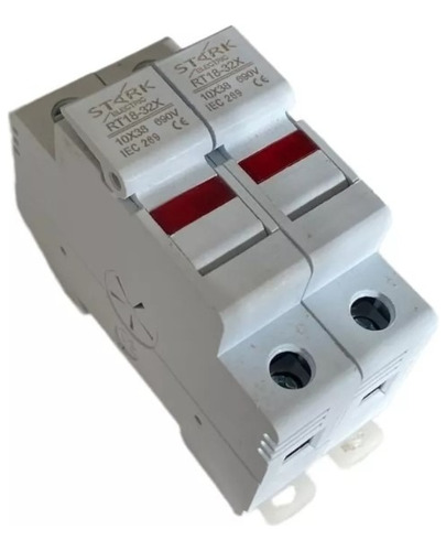 Porta Fusível 2 Polos Led C/ 2 Fusível Solar 500v (10 Pçs)