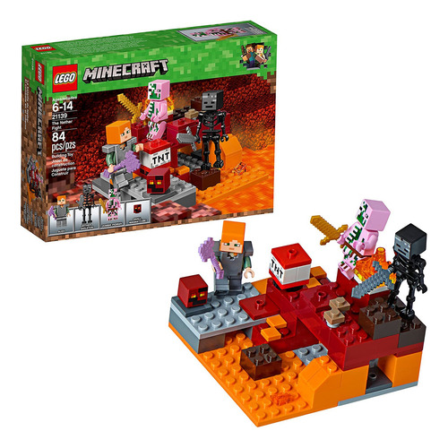 Lego Minecraft The Nether Fight 21139 Kit De Construcción (8