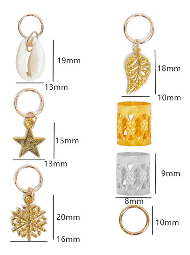 80 Unidades/set Readlocks Cuentas Metal Puños Trenza Anillo