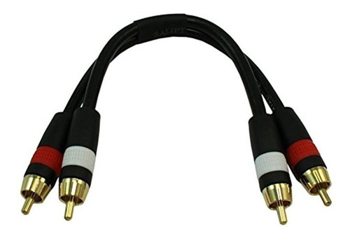 Mycablemart Cable Rca De Audio De 2 Alambres Chapado En Oro