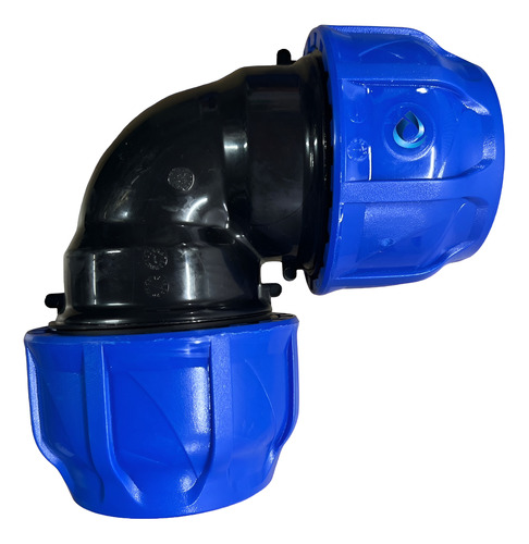 Codo Compresion Hdpe 50mm Plansa Polietileno Manguera