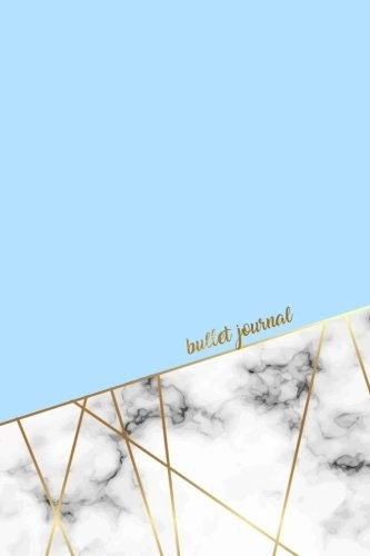 Bullet Journal Marble Luxury Baby Blue Marble Gold | Dot Gri