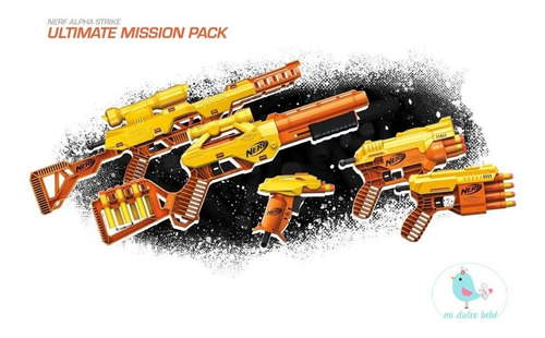 35 piezas nuevo Pistola Nerf Alpha Strike Ultimate misión Pack 