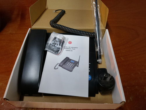 Teléfono Fijo Rural A Chip Liberado Alto Alcance Negro