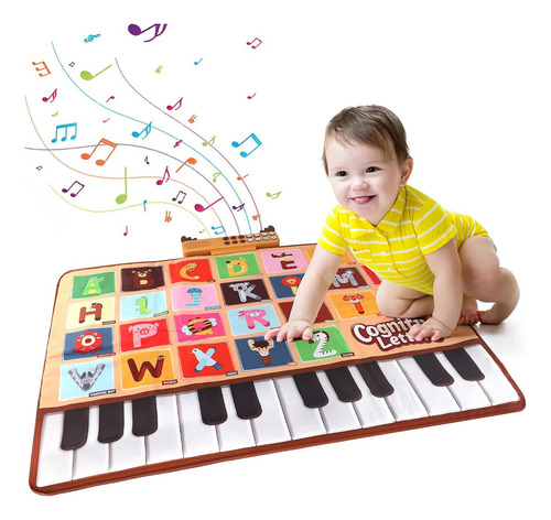 Alfombrilla De Musicales Piano Para Niños Plegable Juguetes