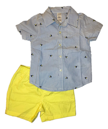 Set Camisa Y Short De Barcos Para Bebés Carter´s Original