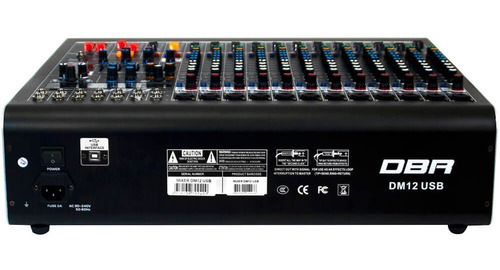 Imagem 2 de 4 de Mesa De Som 12 Canais Dbr Dm12 Usb Bluetooth Com Interface
