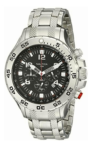 Reloj Nautica Para Hombres 47mm, Pulsera De Acero Inoxidable