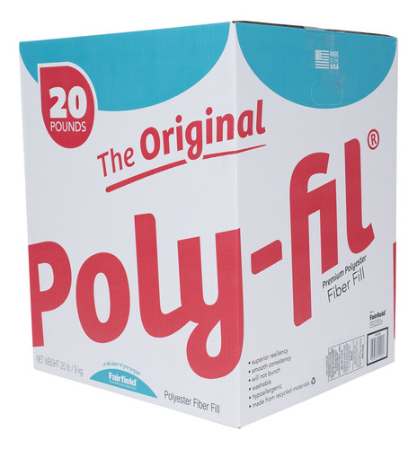 Fairfield The Original Poly-fil Premium Box, 20 Libras, Colo