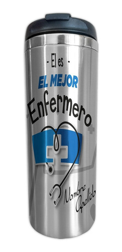 Termo Doble Pared Mejor Enfermera Enfermero Con Nombre