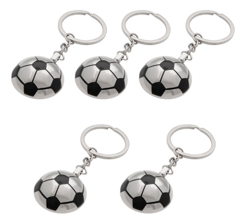 Paquete De 5 Llavero Metálico De Balón De Soccer