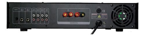 Amplificador Romms Pa-2180 180watts 70v Mp3 Bluetooth Full Color Negro