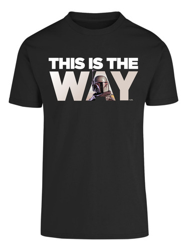 Playera Hombre Mandalorian Star Wars Algodon Oficial