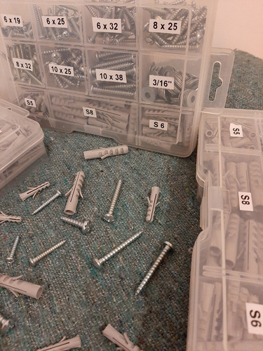 Kit Tornillo Parker,tarugos Arandelas Gavetero 425 Unidades