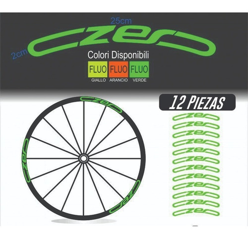 Calco Vinilo Kit Llanta Czero Cannondale