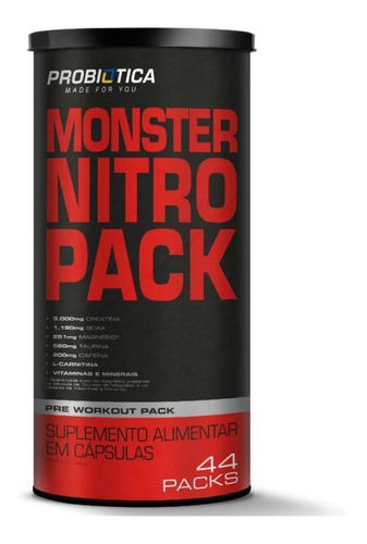 Monster Nitro Pack 44 Packs  Probiótica