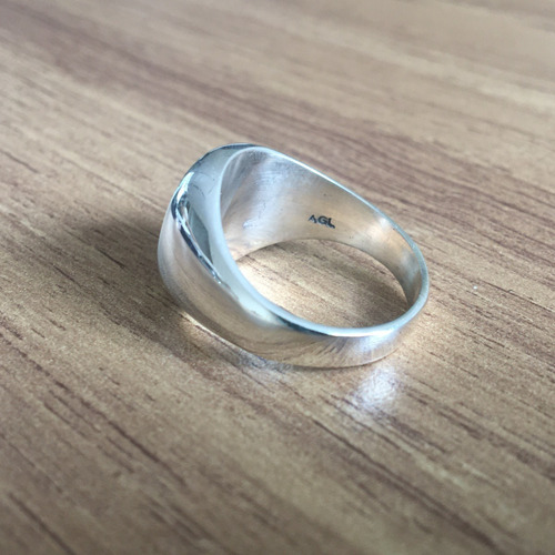Imagen 5 de 10 de Anillo De Plata Ley 925 Para Hombre Con Piedra Agálea