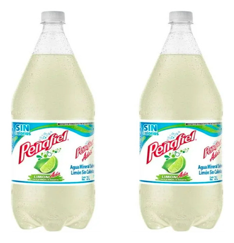 Agua Peñafiel Adas Ligera Sabor Limonada 8 Pzas De 2 Litros