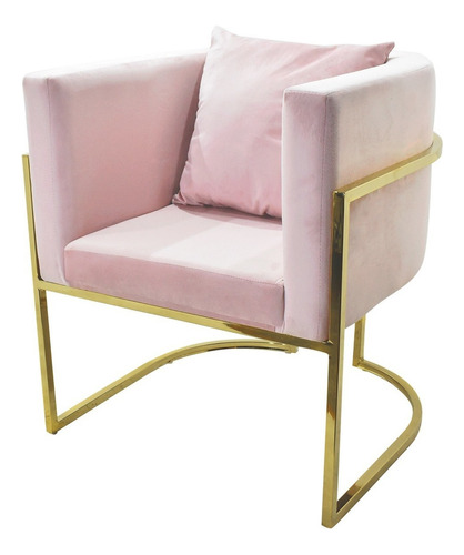 Sillon Terciopelo Rosa Velvet Spa Boutique Salon De Belleza