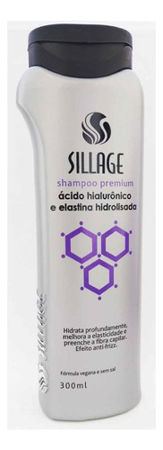 Shampoo Premium Ácido Hialurônico 300ml - Sillage