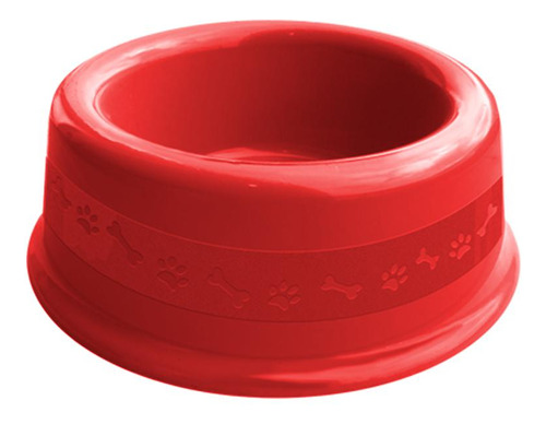 Comedouro Plastico N2 - 600 Ml (vermelho)