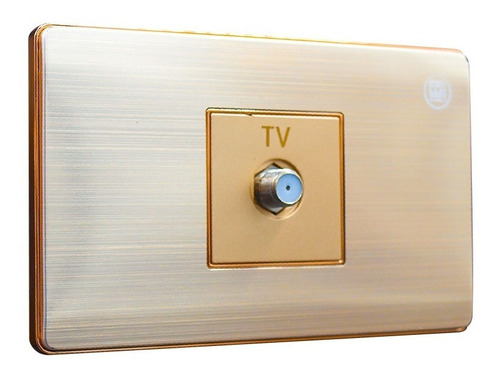 Tomas De Cable Tv (aluminio+cromo) Dorado