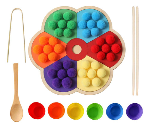 Rainbow Peg Board Juego De Clasificación De Colores Juego