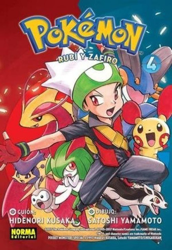 Pokemon 12 Rubi Y Zafiro 4: Rubí Y Zafiro, De Hidenori Kusaka., Vol. 4. Editorial Norma Editorial, Tapa Blanda En Español