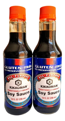 Salsa Soya Kikkoman Gluten Free Soy Sauce, 10 Oz - 2 Piezas