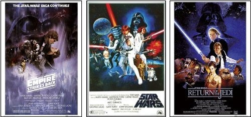 Conjunto De 3 - Star Wars Original Classics Película 24x36 C