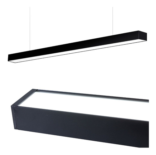 Lampara Lineal Led 40w Alta Potencia 120cm Sobreponer Guaya