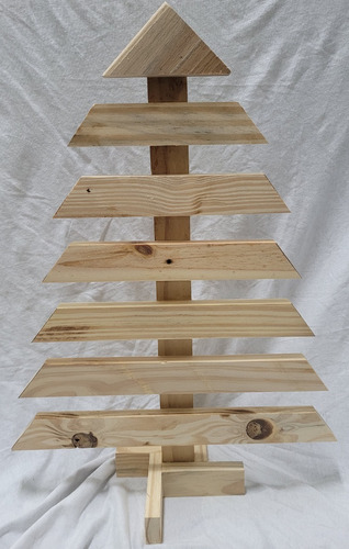  Árbol De Madera 55x40 Pirograbado Navidad 