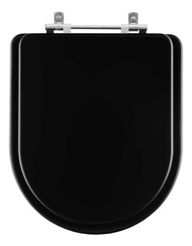 Assento Sanitário Poliester Duomo Plus Ébano Para Vaso Deca