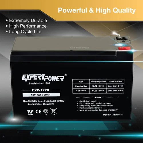 Batería De Plomo Sellada Recargable Expertpower 12v 7ah