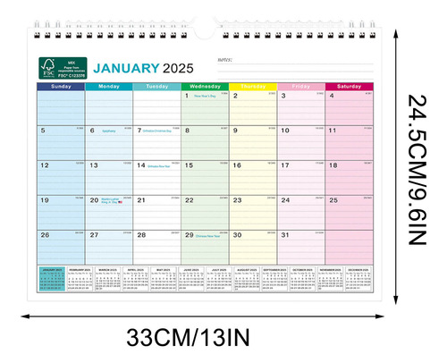 Um Bloco De Calendário Grande Com Encadernação Em Bobina Dup