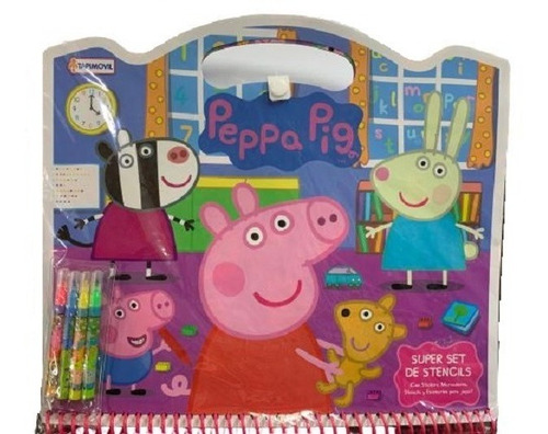 Super Set De Stencils - Peppa Pig - Tapimovil Premium