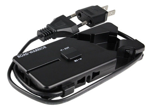 Road Warrior 3-outlet Viaje Universal Power Strip  Diseñado