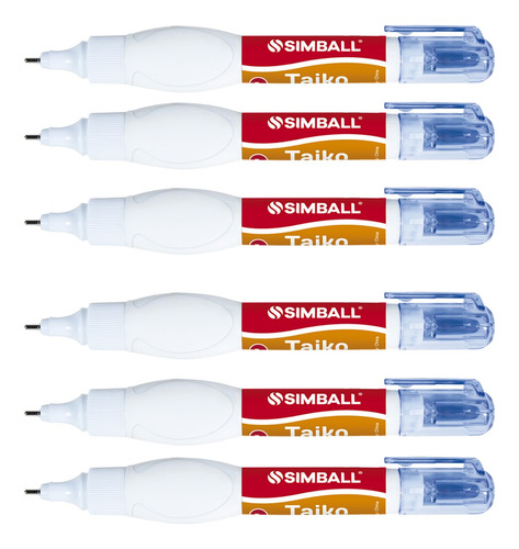 Pack X 6 Unidades Lapiz Corrector Simball Taiko 7 Ml