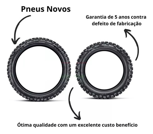 Par Pneu 90/90-19 110/90-17 Ira Dust Honda Nxr Bros